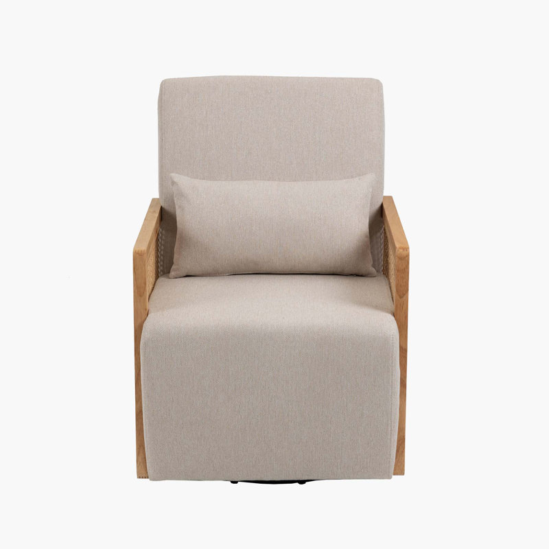 Fauteuil pivotant de 24,02 po Crestone, Lin beige