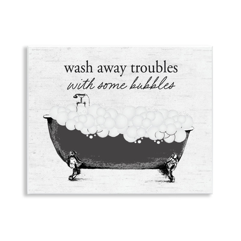 Uplifting Bubble Bath Rhyme Wall Plaque, design by Lettered and Lined