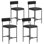 Ensemble de 4 tabourets de bar de 37 po avec pieds en métal et chaises en polyuréthane