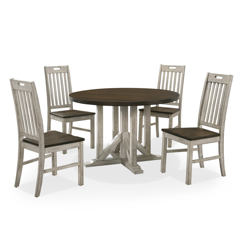 Crystell Wood 5-Piece Dining Table Set