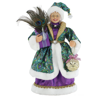16" Stunning Sequin Mrs. Claus