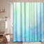 Rideau de douche abstrait bleu sarcelle abstrait avec 12 crochets-124813378
