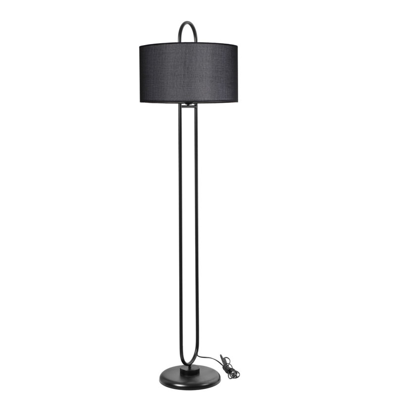 Abbotsford 170cm Traditional Floor Lamp, Black, Black