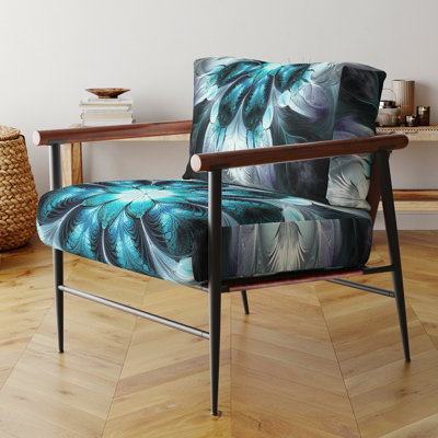 Chaise d'appoint géométrique abstraite rembourrée Brickner