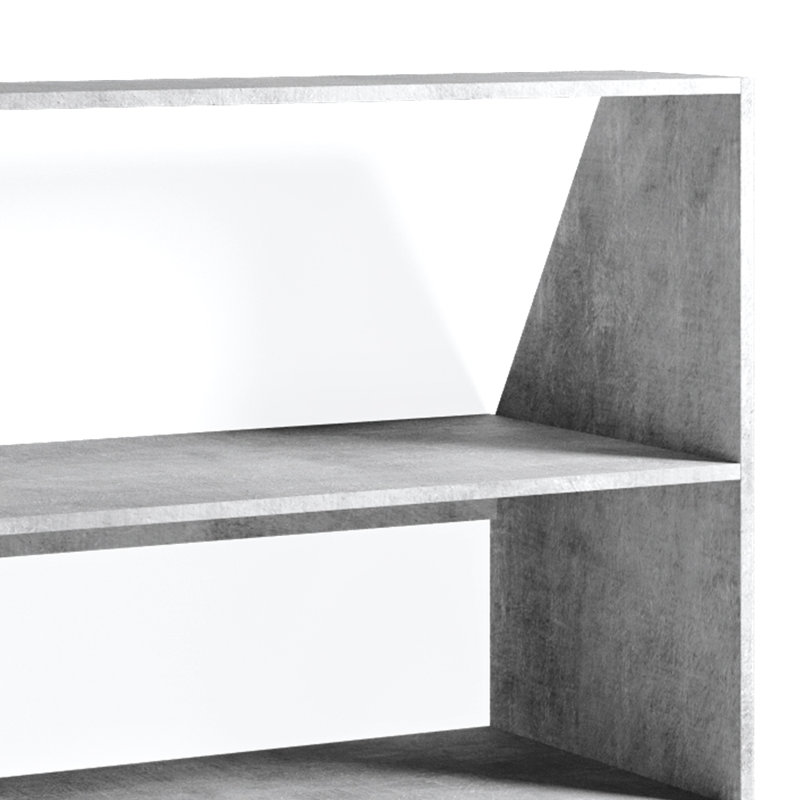 Bixente 90 cm W Shelving Unit, Concrete