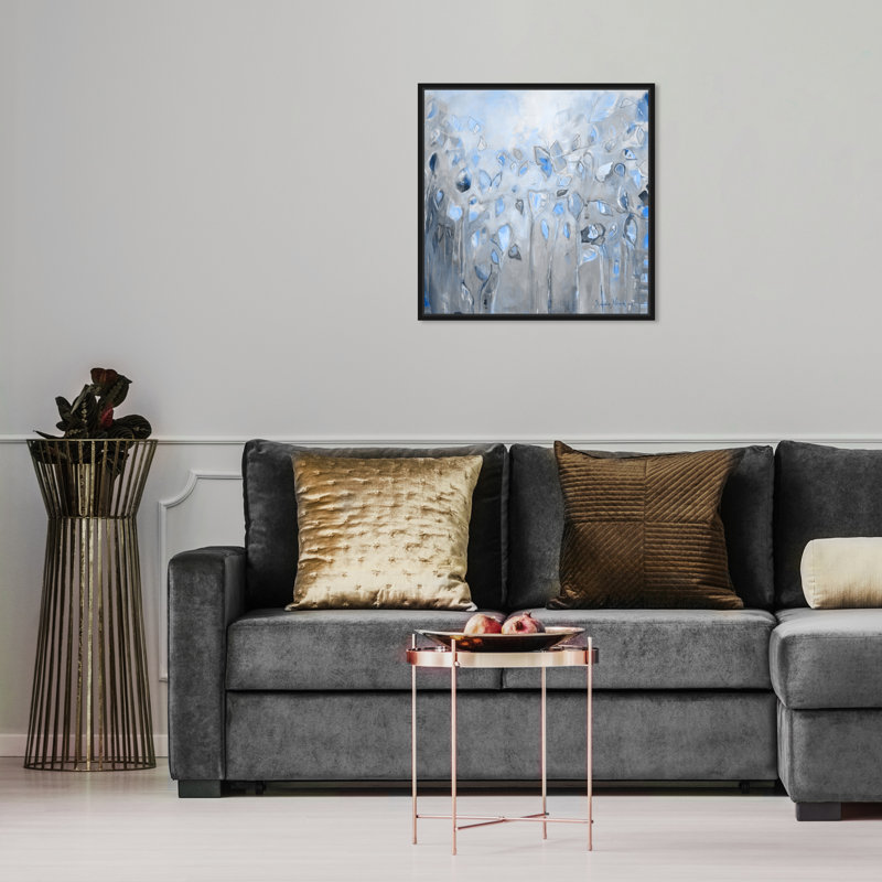 " Butterfly Dance ", Black Framed Canvas, 16" H x 16" W 