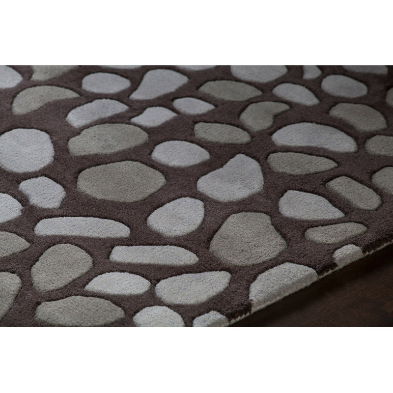 Inhabit Designer Charcoal Area Rug, 5' x 7'6"