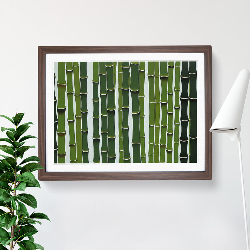 Special Bamboo Forest - Framed Print, 34cm H x 46cm W x 2cm D, Walnut