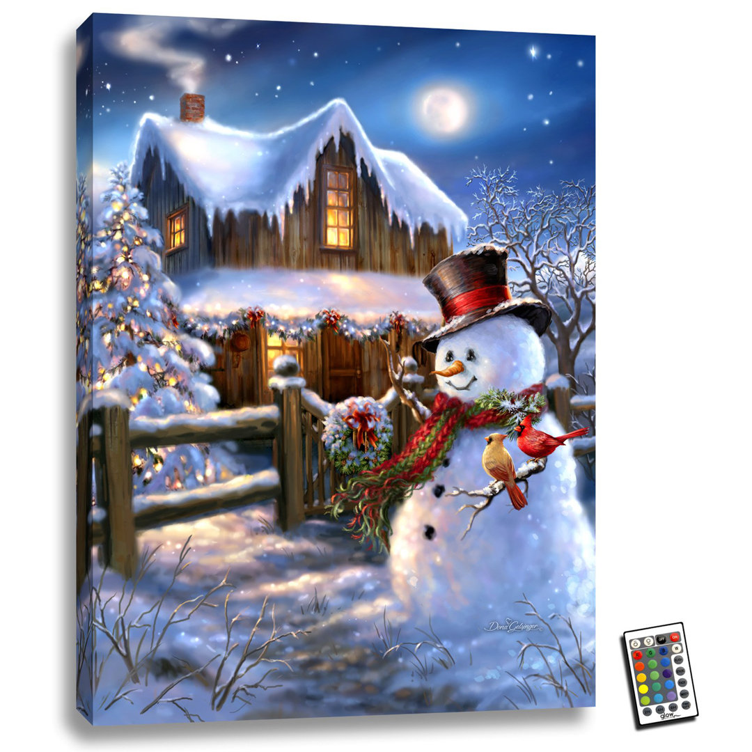 Woodhouse Christmas 18 x 24 Fully Illuminated Color Change LED Print The Holiday Aisle®