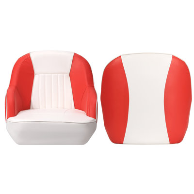 Red White Premium Pontoon Boat Seat Captain Bucket Seat Rgonomic Captains Bucket Waterproof Boat Cabin Captain Chair