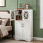 Armoire de rangement autoportante de grande capacité pour salle de bain à 4 portes avec tablettes de rangement internes réglables personnalisables pour la salle de bain