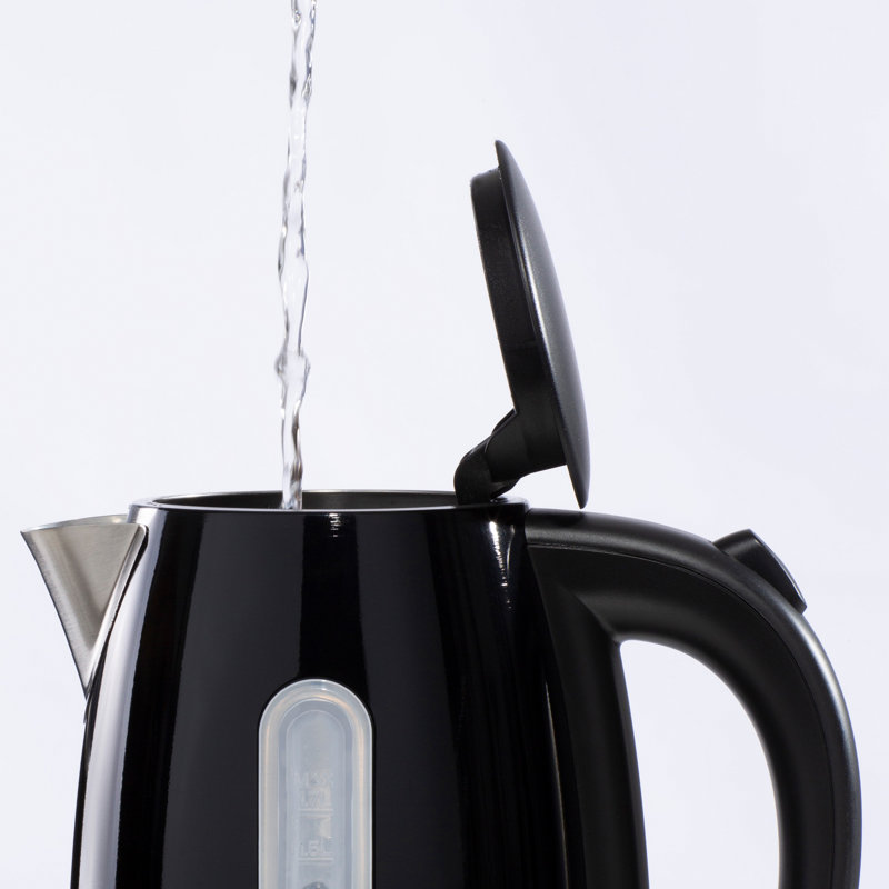 Daewoo 1.7L Stainless Steel Electric Tea Kettle, Black
