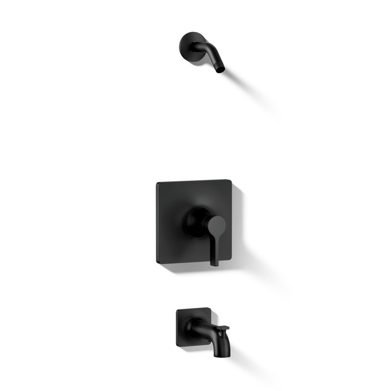 Venza Rite-Temp Bath And Shower Trim Kit, Without Showerhead, Matte Black