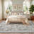 Washable Area Rug, 9x12 Floral Soft Rug for Living Room, Non Slip Low Pile Carpet for Living Room, Bedroom, Dining Room, Grey-1667467707-1667467709