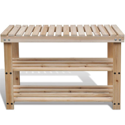 Minton 6 Pair Solid Wood Shoe Rack