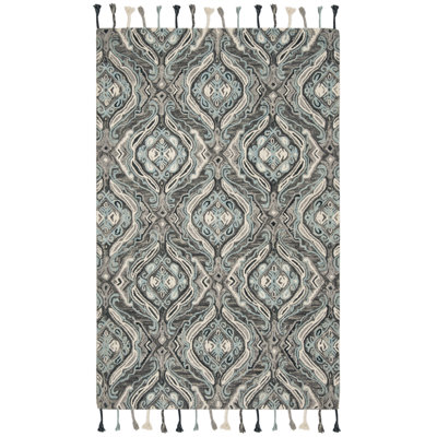 Guzi Hand Hooked Wool Geometric Rug