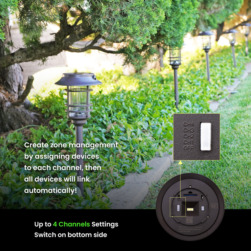 Powder Coated Finish Solar Powered Integrated LED Pathway Light, Bronze