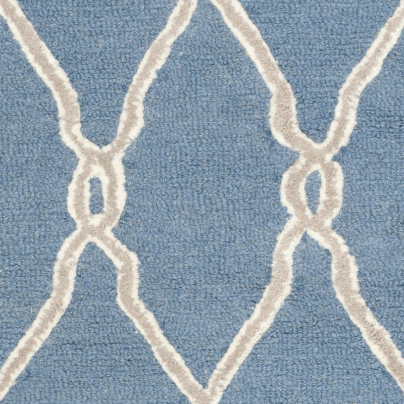 Albatross Geometric Wool Hand Woven Area Rug, Rectangle 91 x 152cm
