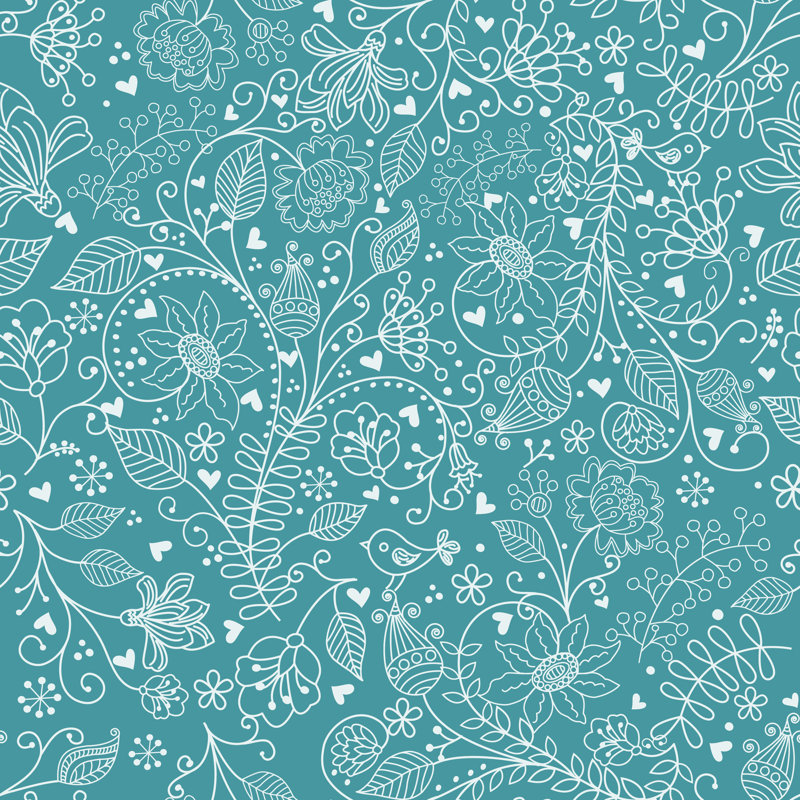 Floral Seamless Pattern by Pworld, 36" H x 36" W