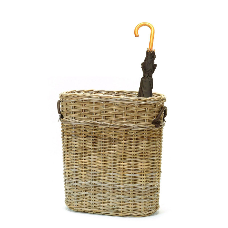 Panier de en rotin parasol