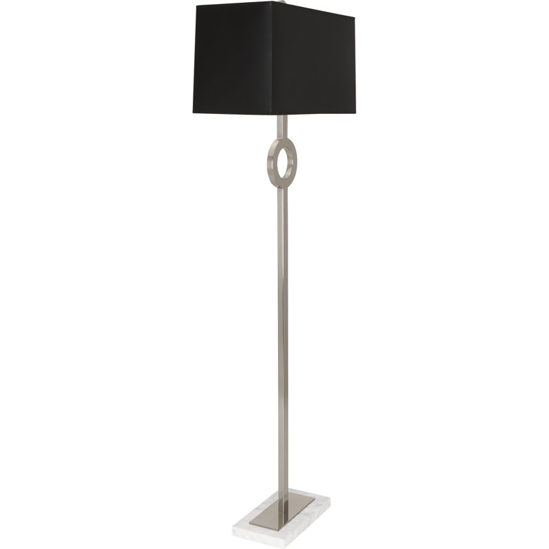 Oculus Floor Lamp, Antique Silver, Black