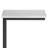 Skyler Genuine Marble C-Shape Industrial End Table With Metal Frame, Assembled-311684455