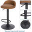 Mettawa Swivel Upholstered Adjustable Height Counter Stool with Metal Frame-1881590806