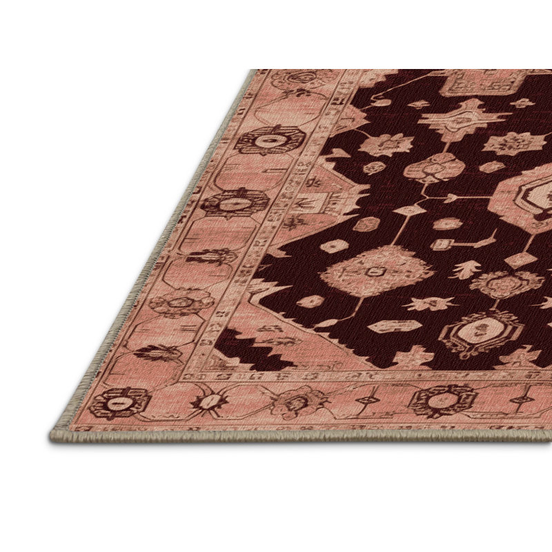 Tapis brun lavable à la machine, Carré 4 pi