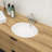 18"X15" White Ceramic Oval Undermount Bathroom Sink With Overflow