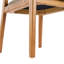 Ensemble de chaises de salle à manger confortables, revêtement en chenille avoine, style bois cintré moderne