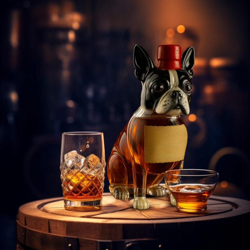 Décanteur à whisky en forme de whisky en forme de bouteille d'eau en verre borosilicaté transparent, C