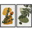 Formes de fougère de style Mid-Century, collage, formes abstraites, art moderne, décoration murale, nature nordique, 2 pièces-98109507-98109509