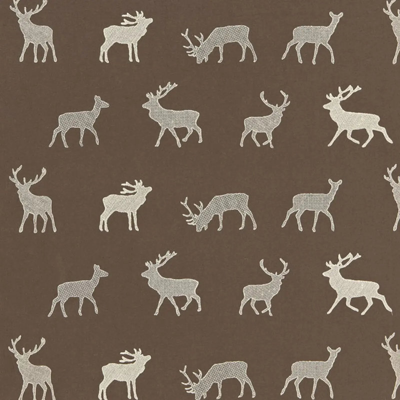 Tissu de broderie caribou, Café