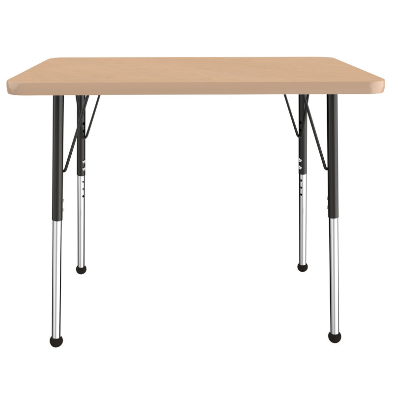 Laminate Adjustable Rectangle Activity Table, Maple
