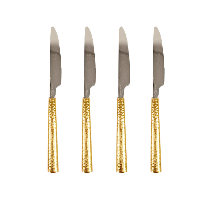 Arona Stainless Steel Dessert Knife, Gold