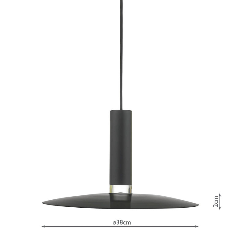 Mccracken 2.1cm H Metal Bowl Pendant Shade, Black