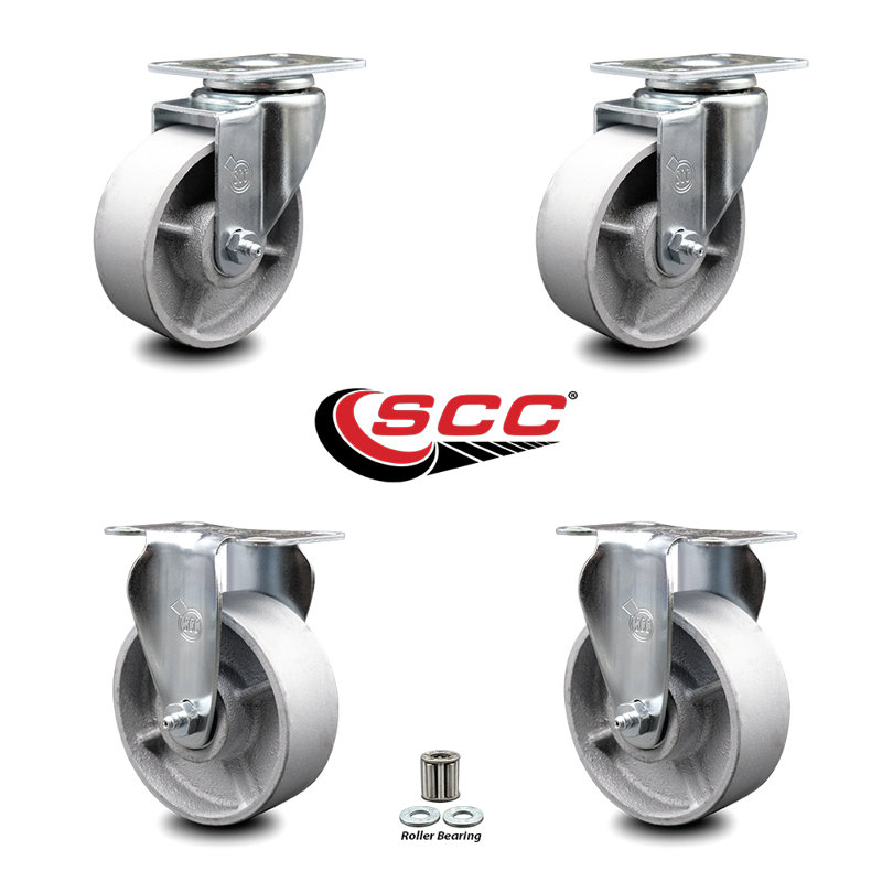 4-Piece Semi Steel Caster Set