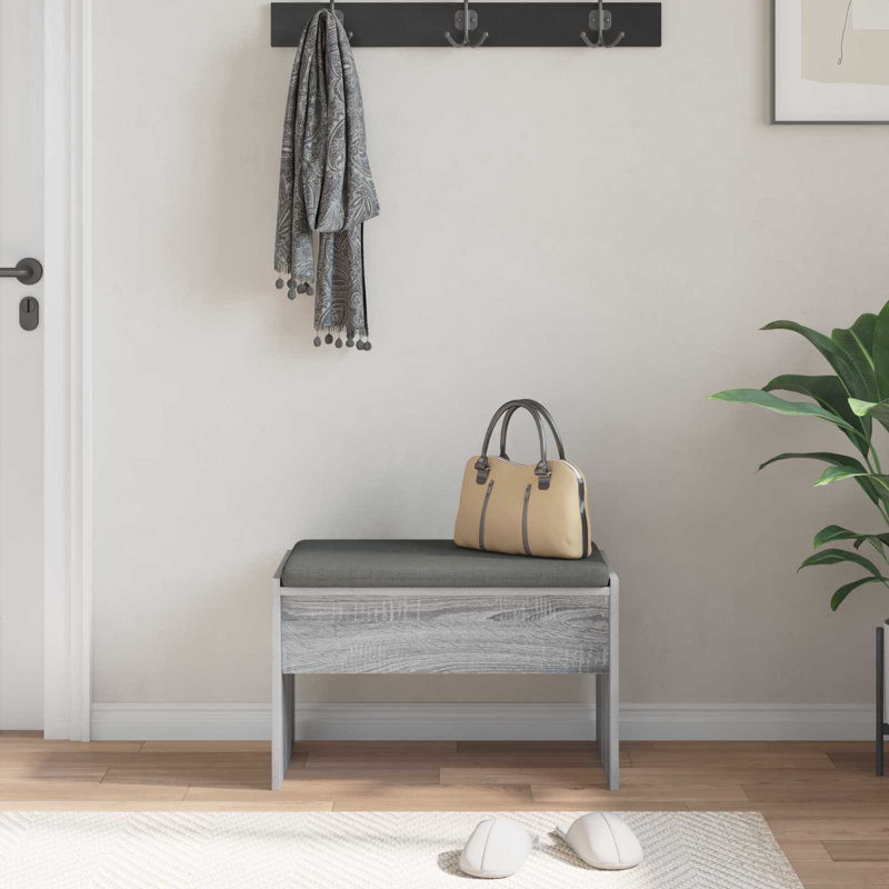 Bench, 40cm H x 63cm W x 38cm D, Grey Sonoma