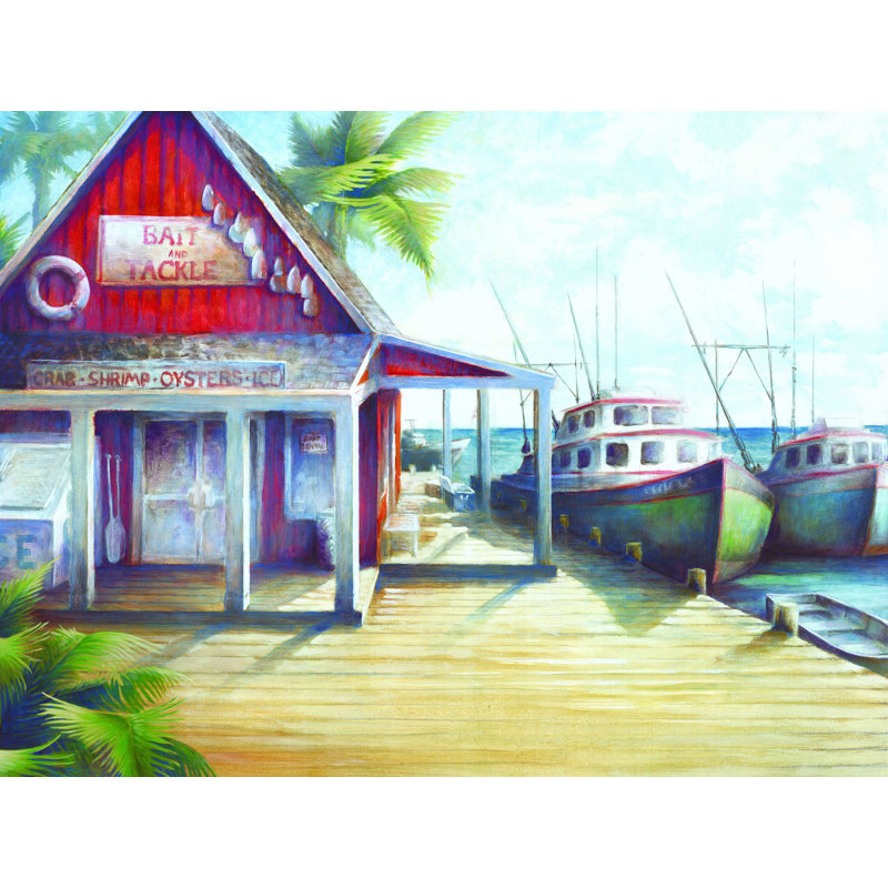Bait and Tackle Shop - Peinture sur toile tendue, H 18 po x l 24 po