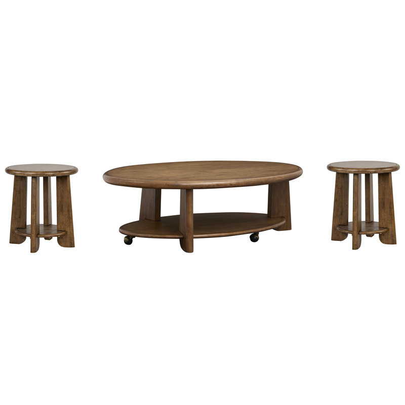 Table basse Fyfe, 3 pièces: table basse, 2 tables de bout