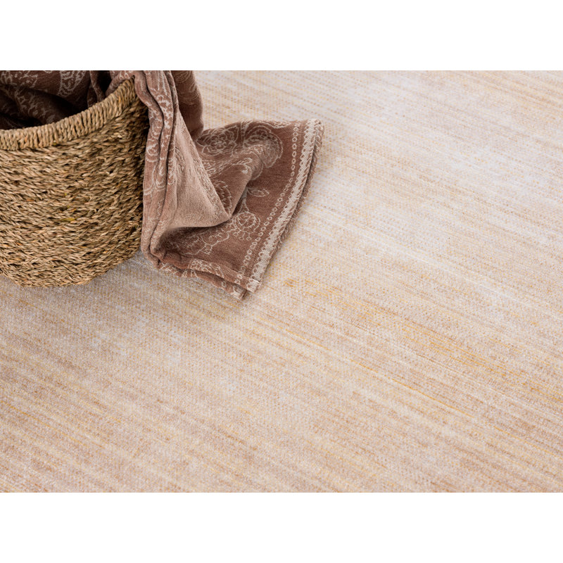 Tapis beige tissé à la machine Harville, Tapis de couloir 2 pi 3 po x 6 pi