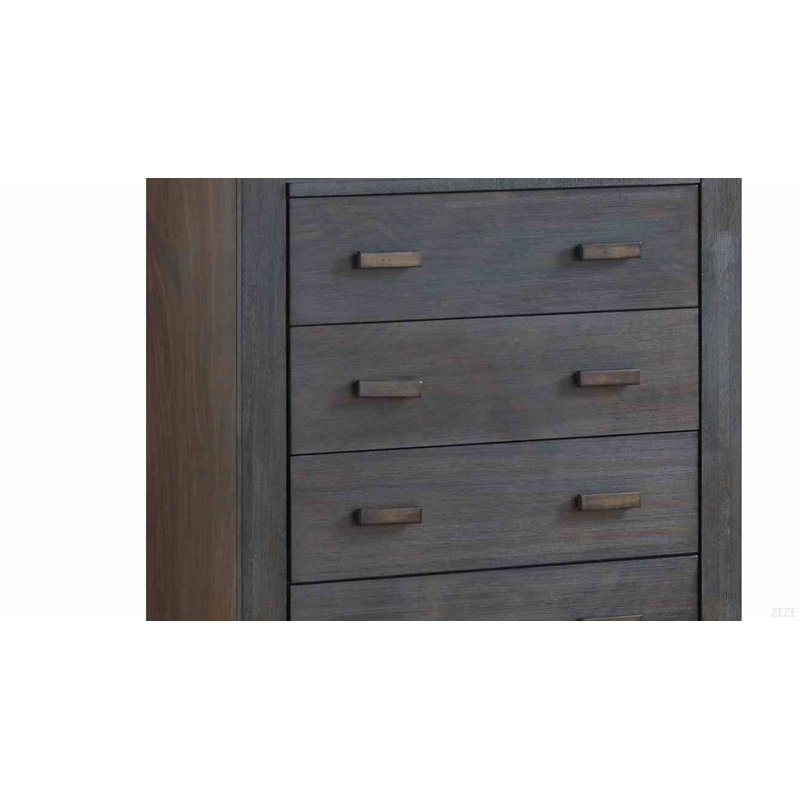 Mobilier de chambre de style transitionnel à lattes de style coffre à lattes et menuiserie brun clair 1Pc