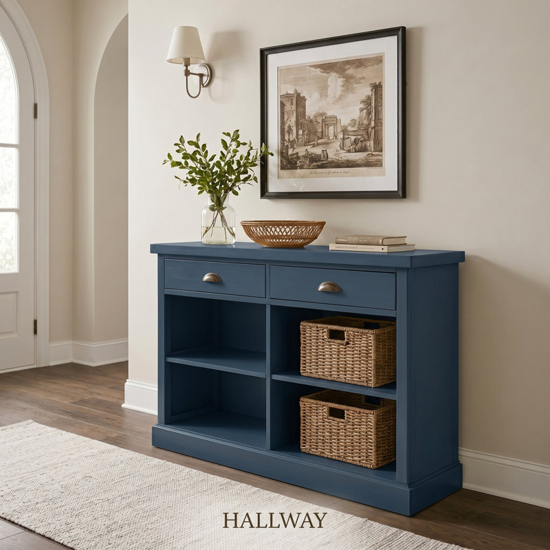 47 " W Console Table, Navy