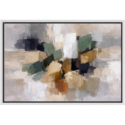 Composition abstraite de ton géométrique de bloc de terre, images de salon moderne, impression sur toile encadrée, impression numérique
