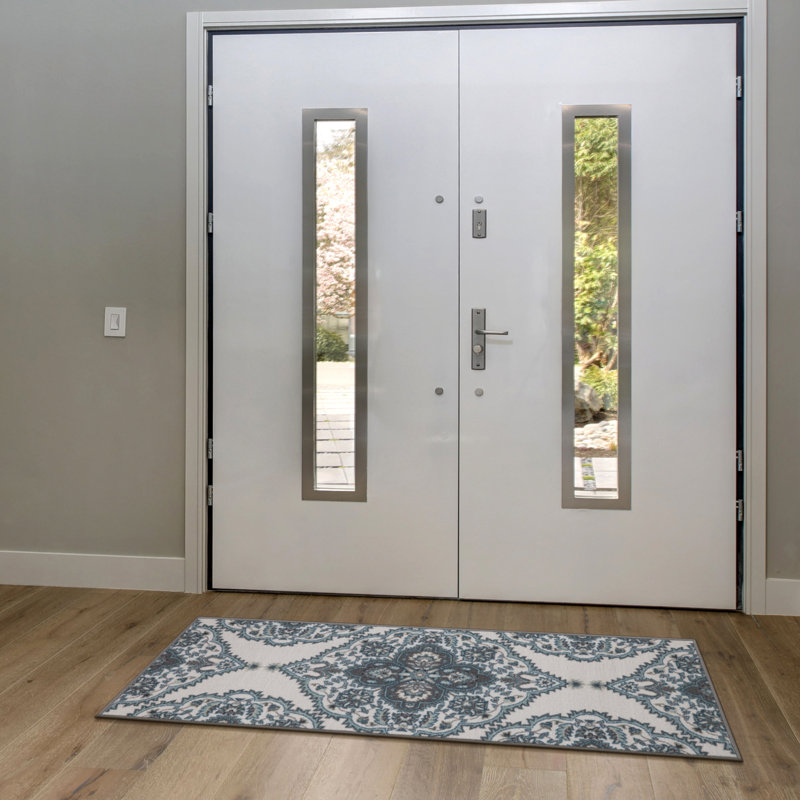 Non-Slip Medallion Area Rug For Living Room, Hallway, Entryway Rug, Runner 1'8" x 4'11"