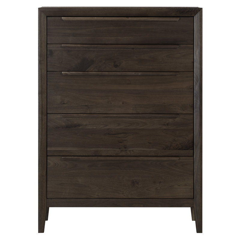 Ralston 53" H 5-Drawer Walnut Chest