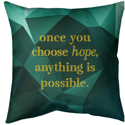 Gemstone Choose Hope Floor Pillow