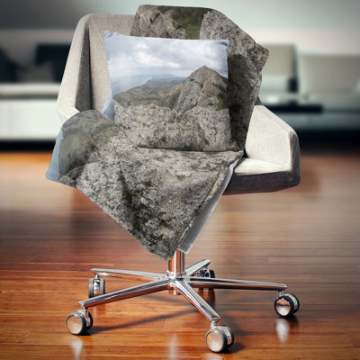 Rocky Mountain Peak Panorama - Landscape Printed Pillow