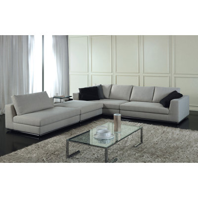 Leonard Upholstered L-Shaped Sectional Right Hand Facing