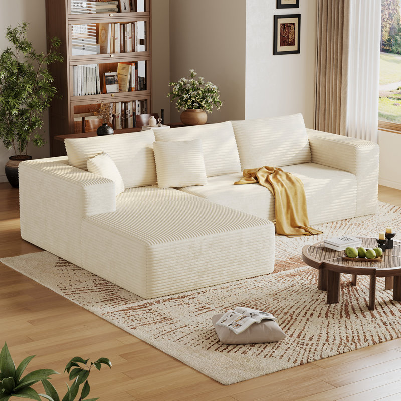Canapé modulaire 108 po Cloud , Gauche, Beige